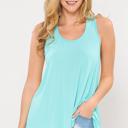 Small AQUA RACERBACK TANK TOP