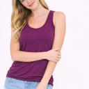 Small PLUM RACERBACK TANK TOP