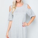  COLD SHOULDER MINI DRESS