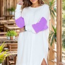  FRENCH TERRY DRESS WITH SLEEVE CONTRAST DETAIL