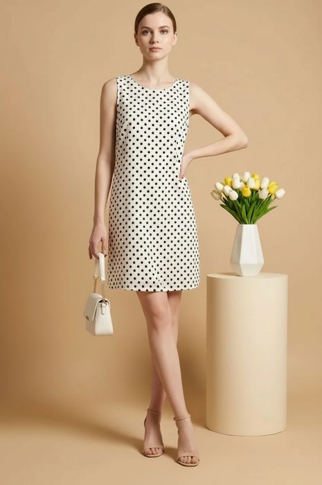 POLKA DOT SHIFT DRESS