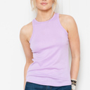 Medium LAVENDER BASIC RIBBED TANK TOP