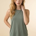 Small SAGE DEEP ARMHOLE TANK TOP