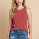 Small MAUVE DEEP ARMHOLE TANK TOP