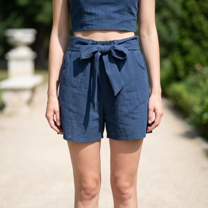 PAPER BAG LINEN SHORTS