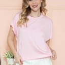 Small PINK SOLID CROP TOP