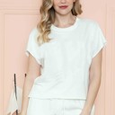 Small WHITE SOLID CROP TOP