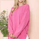 WAVE RIB OVERSIZED SWEATSHIRT WITH SIDE SLIT