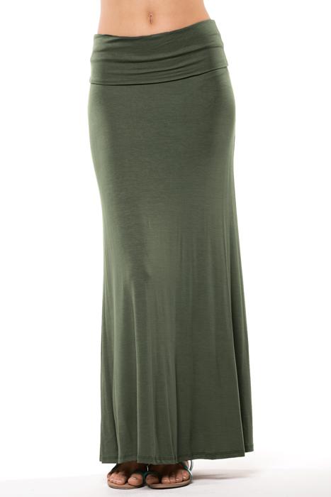 SOLID MAXI SKIRT