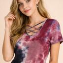  CHEST CRISS CROSS TIE DYE TOP