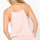 XL BLUSH STRAP V-NECK SATIN CAMI