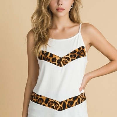 TUNIC TANK WITH ANIMAL CONTRAST DETAIL