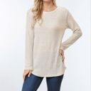 Small IVORY KNIT LONG SLEEVE TUNIC TOP