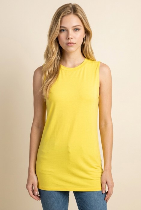 SLEEVELESS TOP WITH BACK KEYHOLE