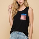  SOLID TANK TOP WITH FLAG DETAIL