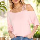  ONE SHOULDER OFF WITH STRAP DETAIL TUNIC TOP