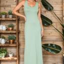  SOLID TANK RACERBACK MAXI DRESS 