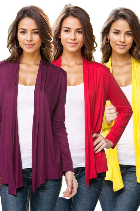 Long Sleeve Cardigan for Women Open Front Dressy (Multi Colors Office Cardigan)