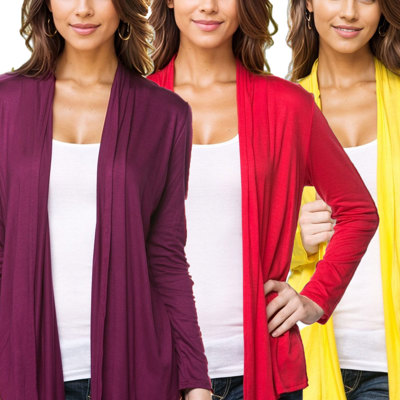 Long Sleeve Cardigan for Women Open Front Dressy (Multi Colors Office Cardigan)