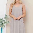 Medium SAND WAVE RIB STRAP MINI DRESS WITH SIDE POCKETS