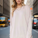 S-M SAND WAVE RIB OVERSIZED SWEATSHIRT