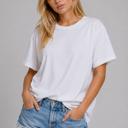 Small WHITE BASIC SUPER SOFT T-SHIRT WITH LOOSE FIT