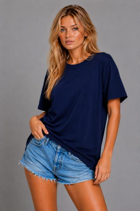BASIC SUPER SOFT T-SHIRT WITH LOOSE FIT