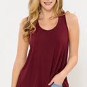 Small BURGUNDY RACERBACK TANK TOP