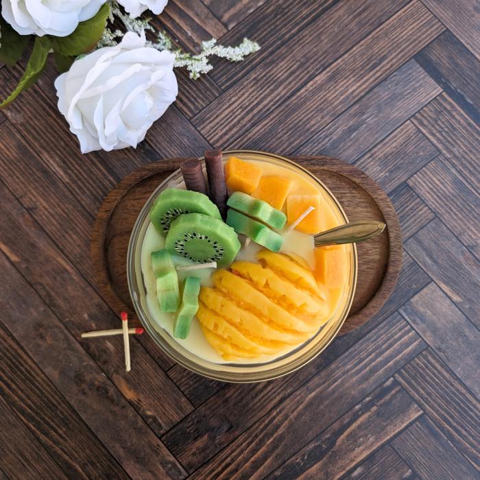 Pineapple Star Fruit Bowl Candle
