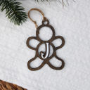  Custom Inital Gingerbread Ornament