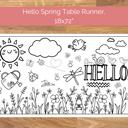  Hello, Spring! Coloring Table Runner