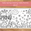  Hello, Spring! Coloring Table Runner