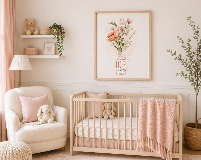 Hope in a Little Flower Art Print | Nursery or Bedroom Decor