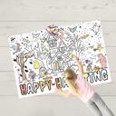  Happy Haunting Coloring Poster, 24x36"