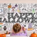 Happy Halloween 20x72" Coloring Party Banner