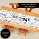  Wild ONE Coloring Table Runner, 20x72"