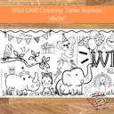  Wild ONE Coloring Table Runner, 20x72"