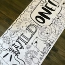  Wild ONE Coloring Table Runner, 20x72"