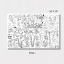  24x36" Personalized Mermaid Coloring Page | Cute Bedroom Decor or Gift