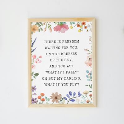 Darling, What if You Fly Art Print | Nursery or Bedroom Decor