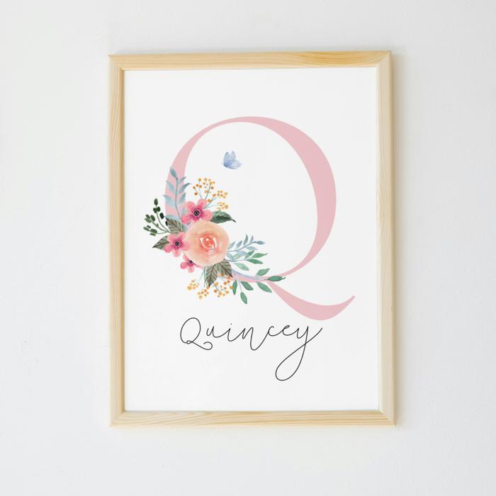 Custom Floral Art Print | Nursery or Bedroom Decor