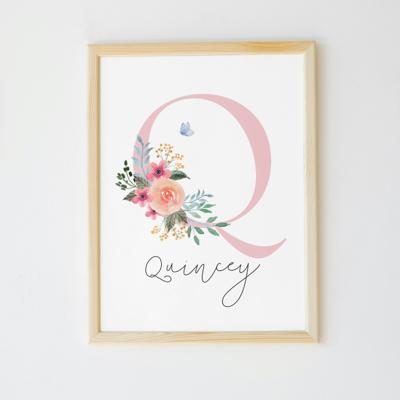Custom Floral Art Print | Nursery or Bedroom Decor