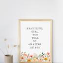 Floral Floral Watercolor Floral Nursery Prints | 5 Styles to choose from