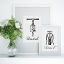 5 x 7 4-piece 4 Vintage Wine Opener Prints