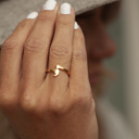  Dainty Semicolon Ring
