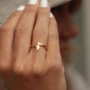 8 Gold-Plated Dainty Semicolon Ring