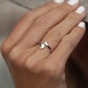 5 Silver Plated Dainty Semicolon Ring