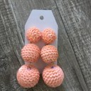 Blush Sequin Ball Earrings