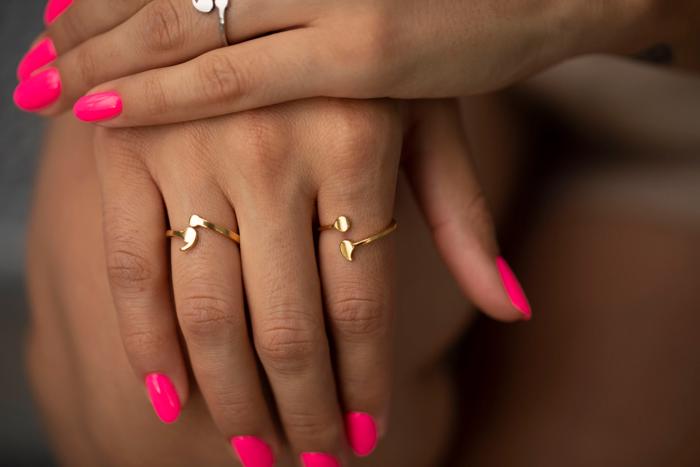 Dainty Semicolon Ring