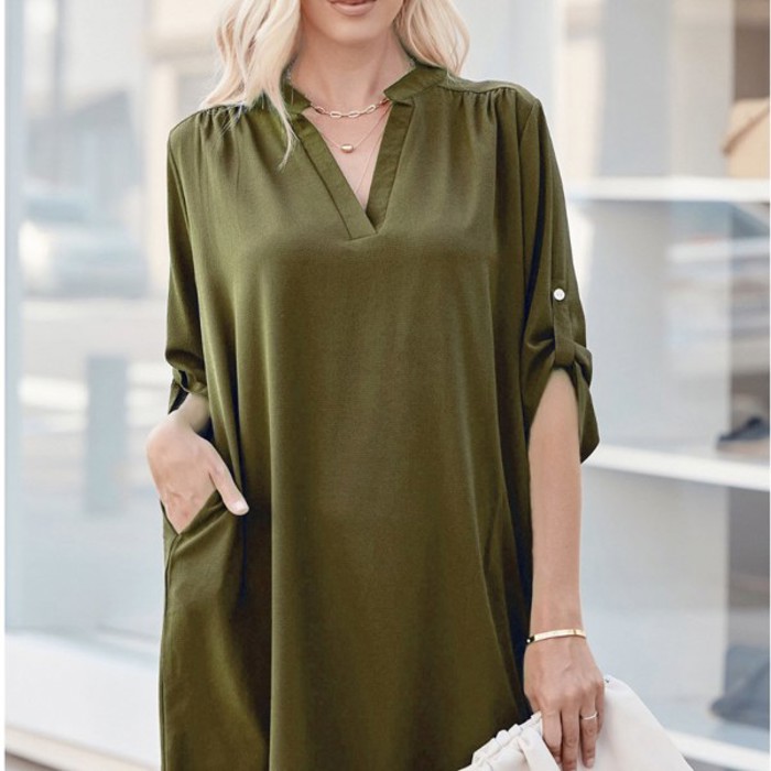 Shirt Dress with Pockets 